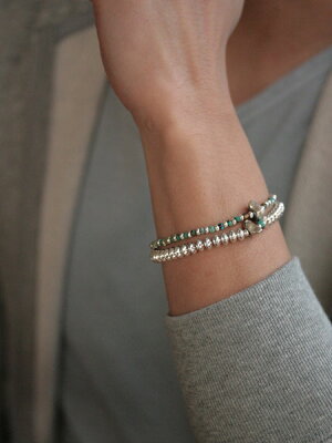 SunKu 39 Turquise & Silver Beads Bracelet SK-039