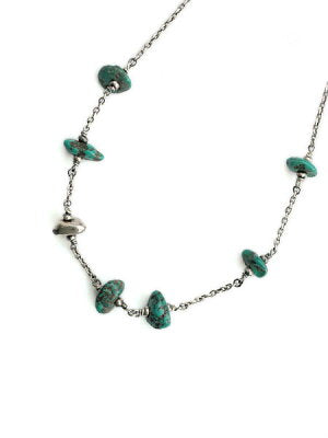 SunKu Turquise Chain & Beads Necklace SK-026-Taq