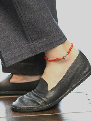 SunKu 39 White Heart Beads Anklet (L beads) SK-077