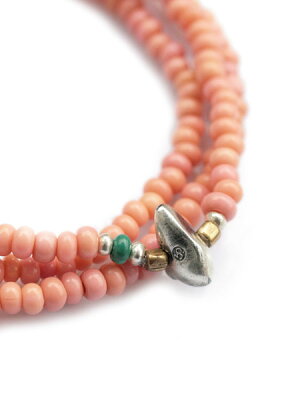 SunKu Antique Beads Necklace & Bracelet Baby Pink LTD-002