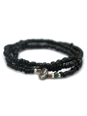 SunKu Antique Antique Beads Necklace & Bracelet Black LTD-014