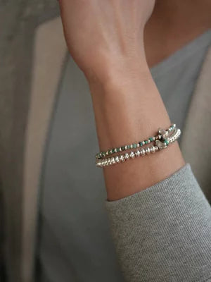 SunKu Large Silver Beads Bracelet SK-041