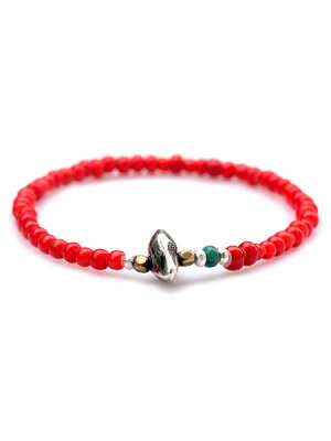 SunKu 39 White Heart Beads Bracelet SK-066