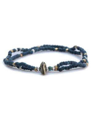 SunKu 39 Indigo Dye Beads Anklet & Necklace SK-025