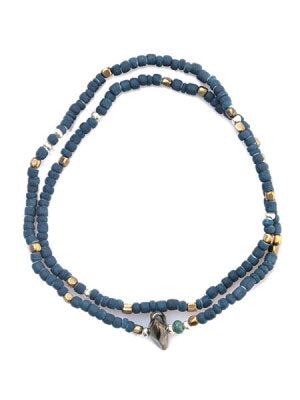 SunKu 39 Indigo Dye Beads Anklet & Necklace SK-025