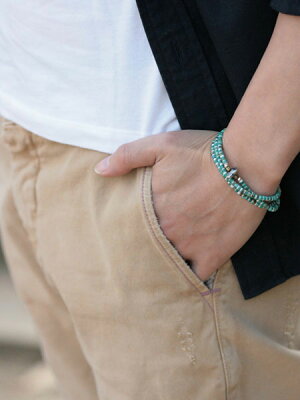 SunKu 39 Heishi turquoise×Shell Necklace & Bracelet SK-053