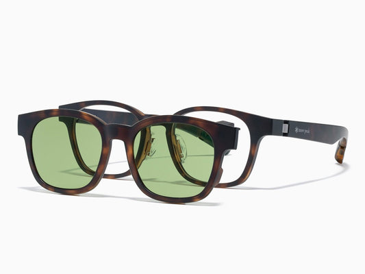 JINS × Snow Peak JINS Switch Flip Up ï¼?60° Wellington Sunglasses Brown