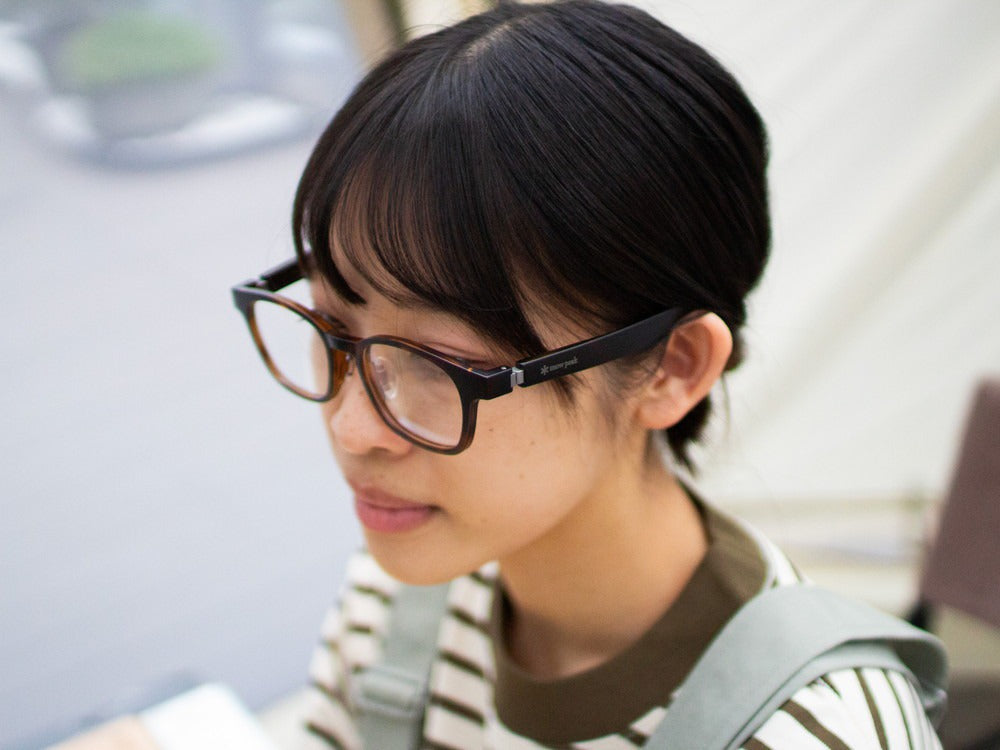 JINS × Snow Peak JINS Switch Flip Up ï¼?60° Wellington Sunglasses Brown