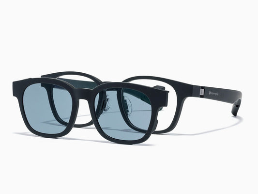 JINS × Snow Peak JINS Switch Flip Up ï¼?60° Wellington Sunglasses Matt Black
