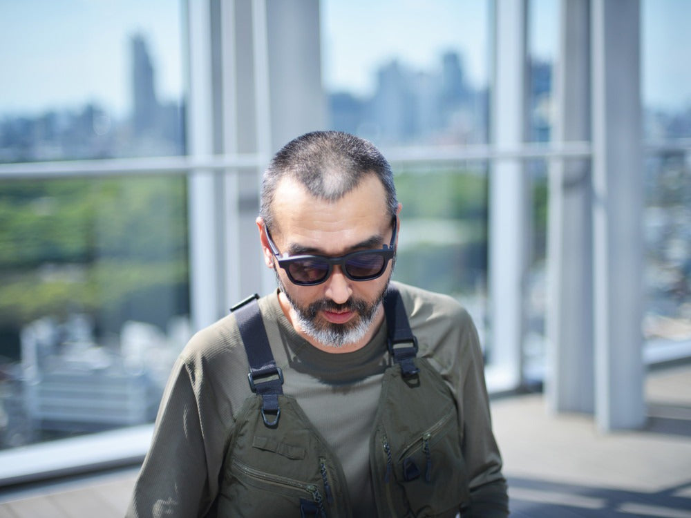 JINS × Snow Peak JINS Switch Flip Up ï¼?60° Wellington Sunglasses Matt Black