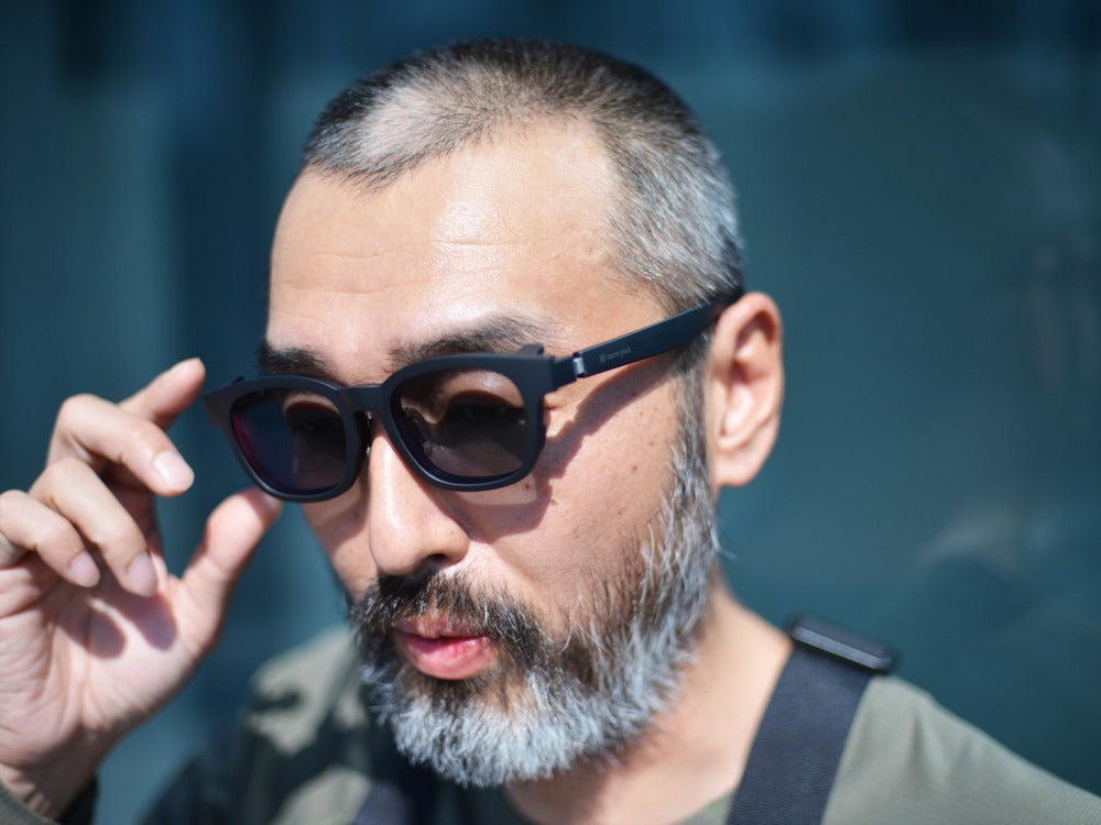 JINS × Snow Peak JINS Switch Flip Up ï¼?60° Wellington Sunglasses Matt Black