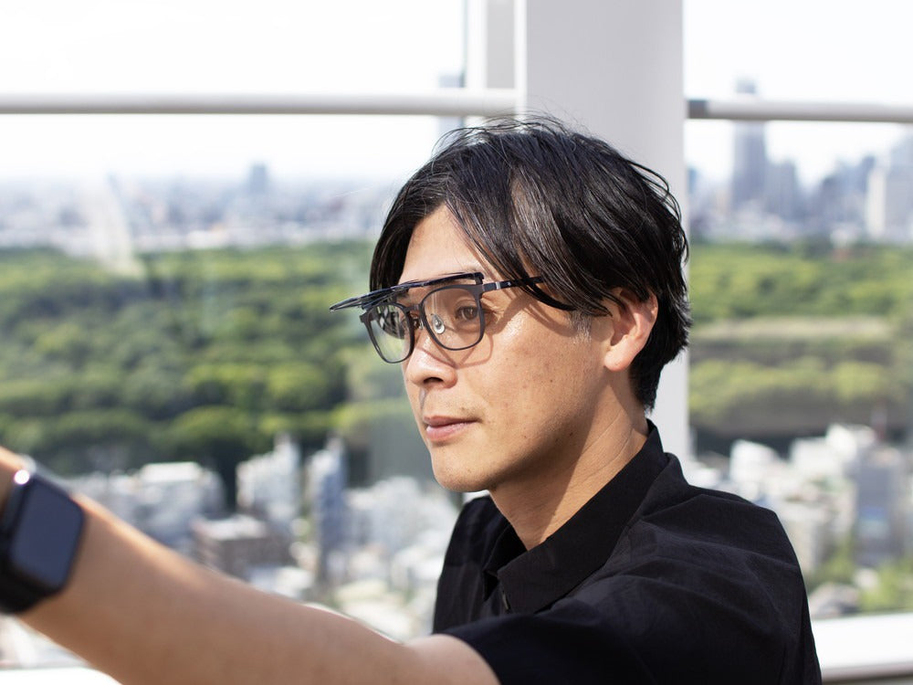 JINS × Snow Peak JINS Switch Metal Flip Up ï¼?60° Wellington Gunmetal