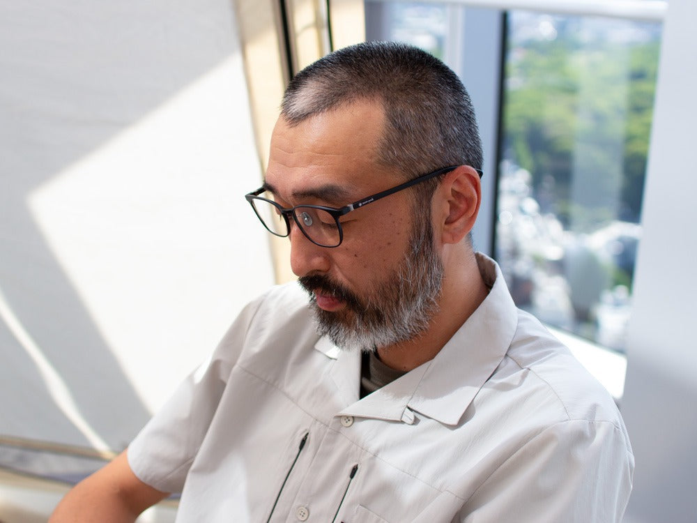 JINS × Snow Peak JINS Switch Metal Flip Up ï¼?60° Wellington Matt Black