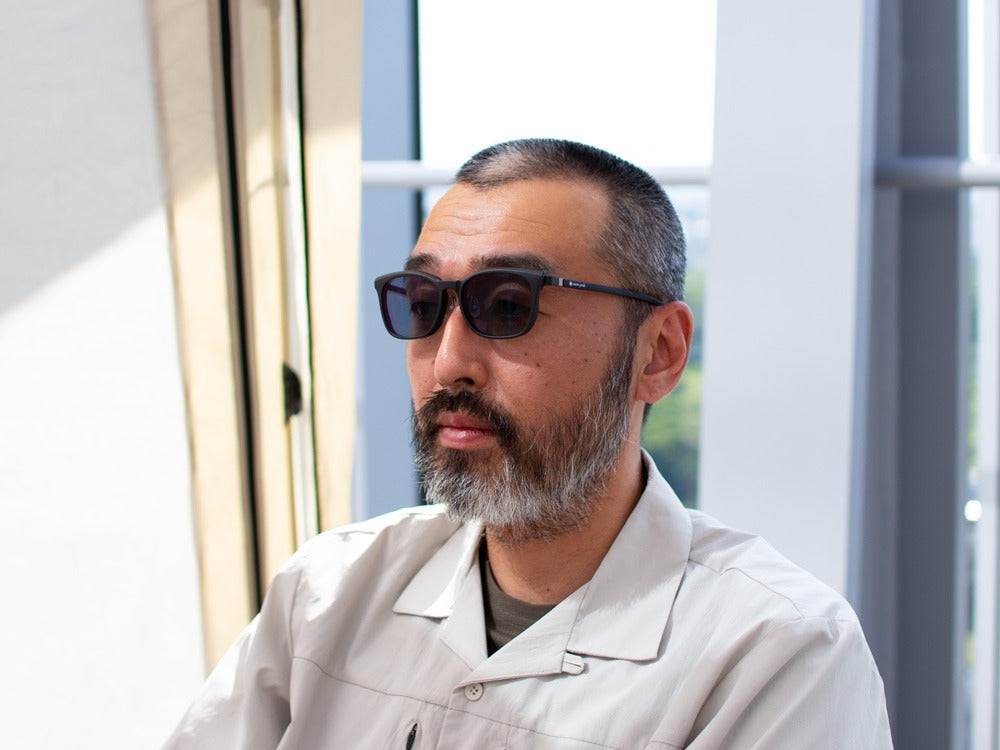 JINS × Snow Peak JINS Switch Metal Flip Up ï¼?60° Wellington Matt Black