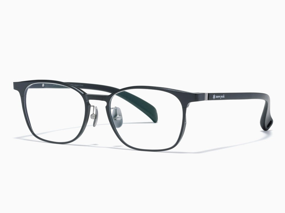 JINS × Snow Peak JINS Switch Metal Flip Up ï¼?60° Wellington Matt Black