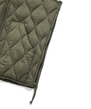 TAION MILITARY V NECK W-ZIP DOWN VEST (SOFT SHELL)