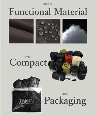 TAION CREW NECK W-ZIP DOWN JKT