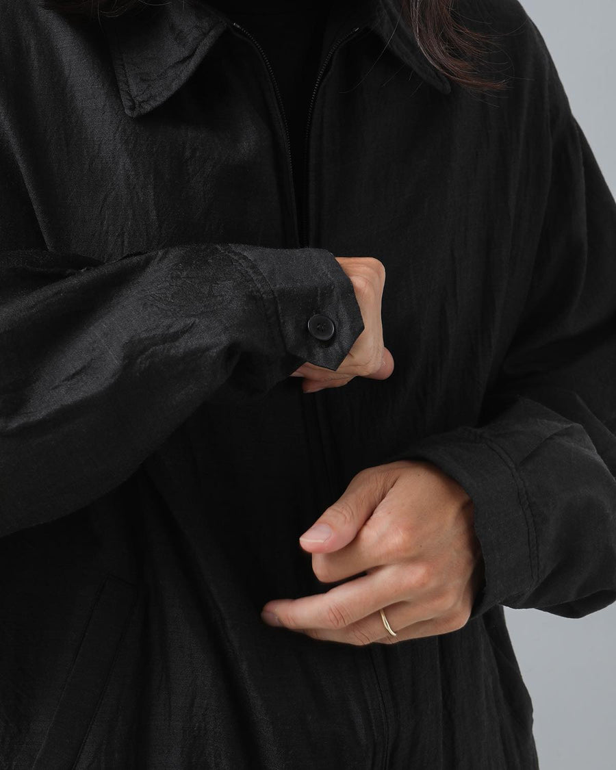 COMOLI Wool Silk Swing Top