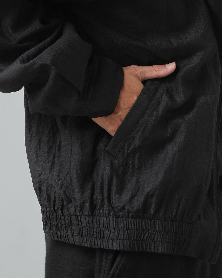 COMOLI Wool Silk Swing Top