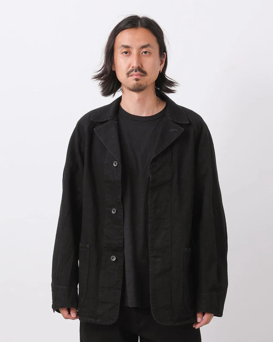 COMOLI Black Denim Work Jacket