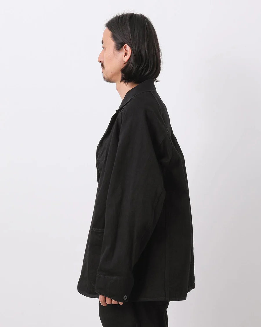 COMOLI Black Denim Work Jacket