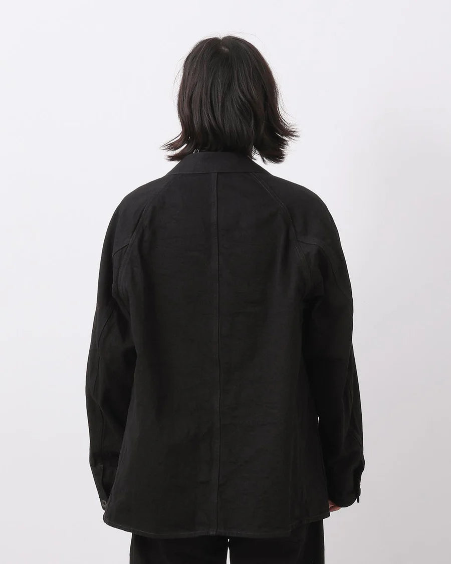 COMOLI Black Denim Work Jacket