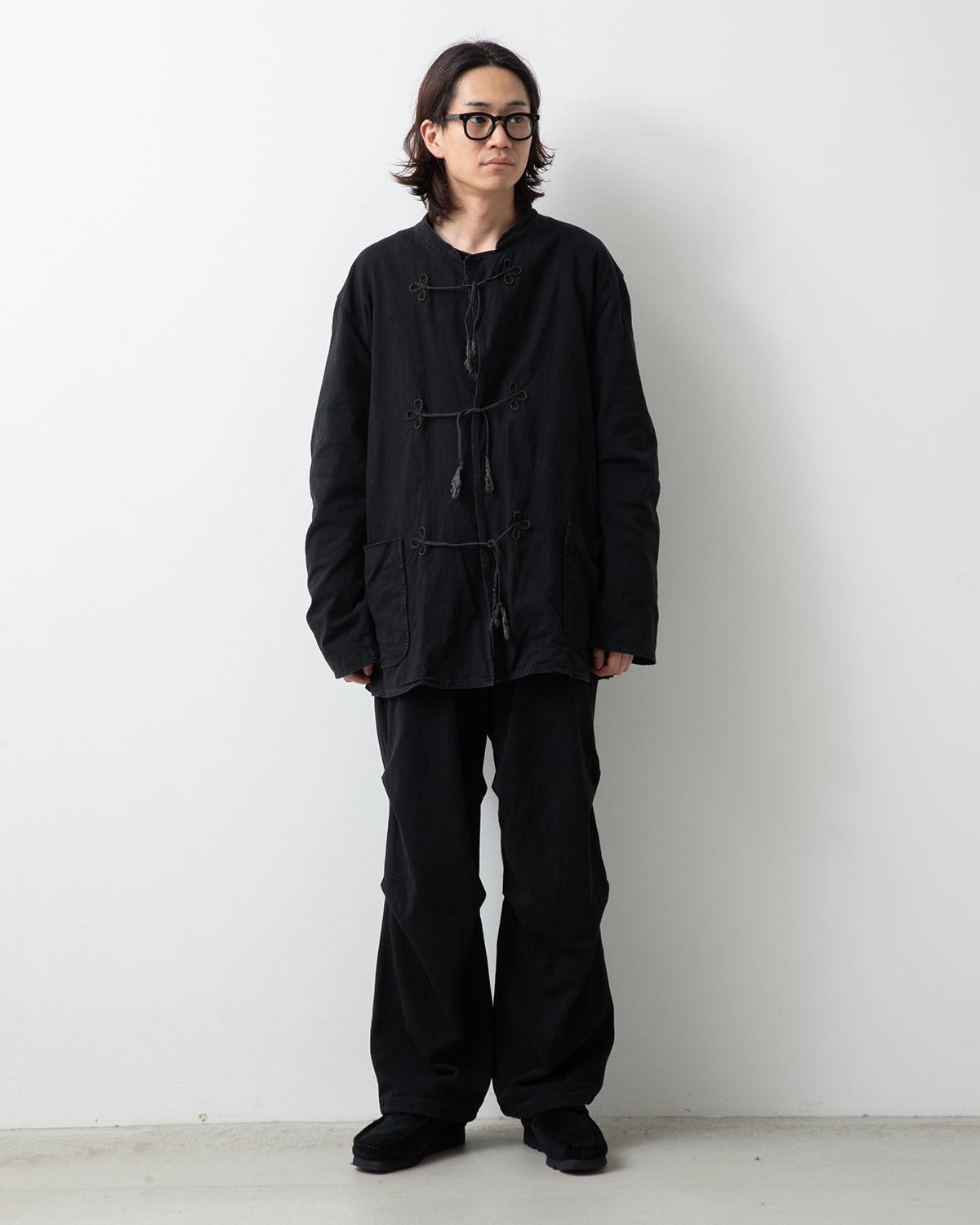 COMOLI Cotton Jersey Knee-Tuck Pants