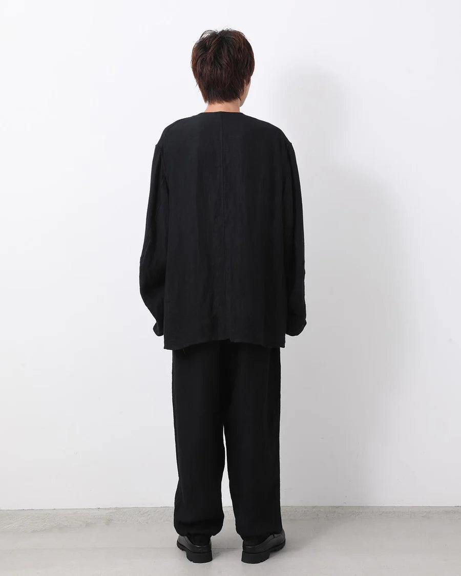 COMOLI Linen Satin Drawstring Pants