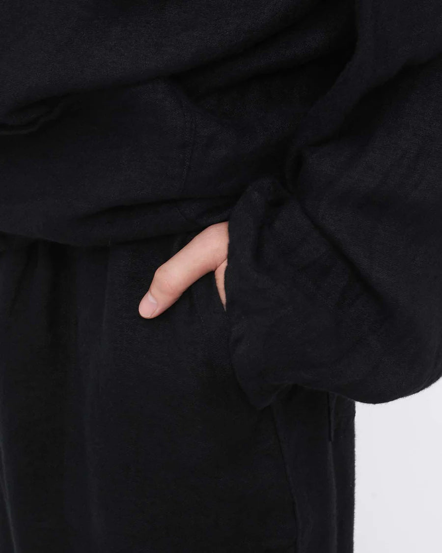 COMOLI Linen Satin Drawstring Pants