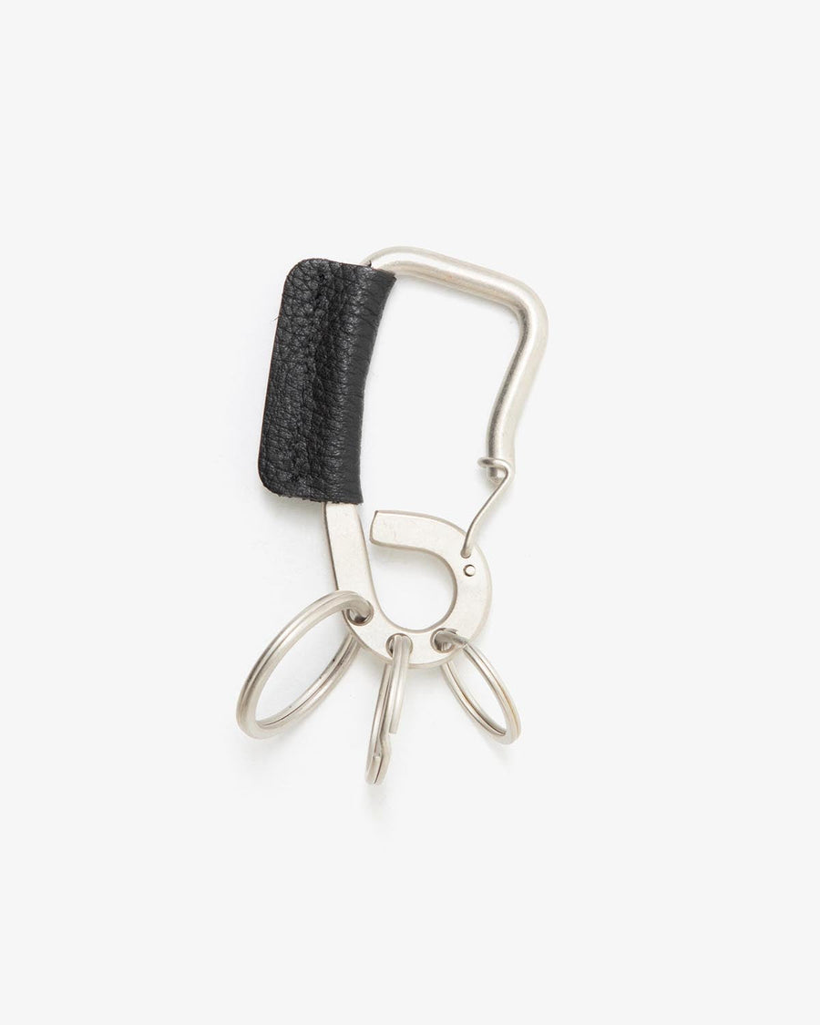 hobo CARABINER KEY RING MATTE BRASS with SHRINK COW LEATHER