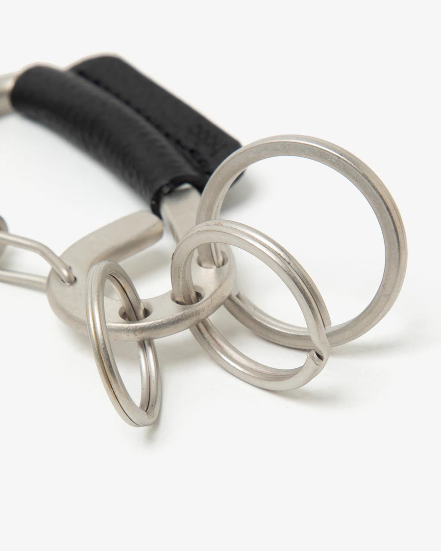 hobo CARABINER KEY RING MATTE BRASS with SHRINK COW LEATHER