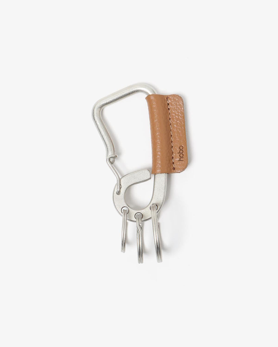 hobo CARABINER KEY RING MATTE BRASS with SHRINK COW LEATHER