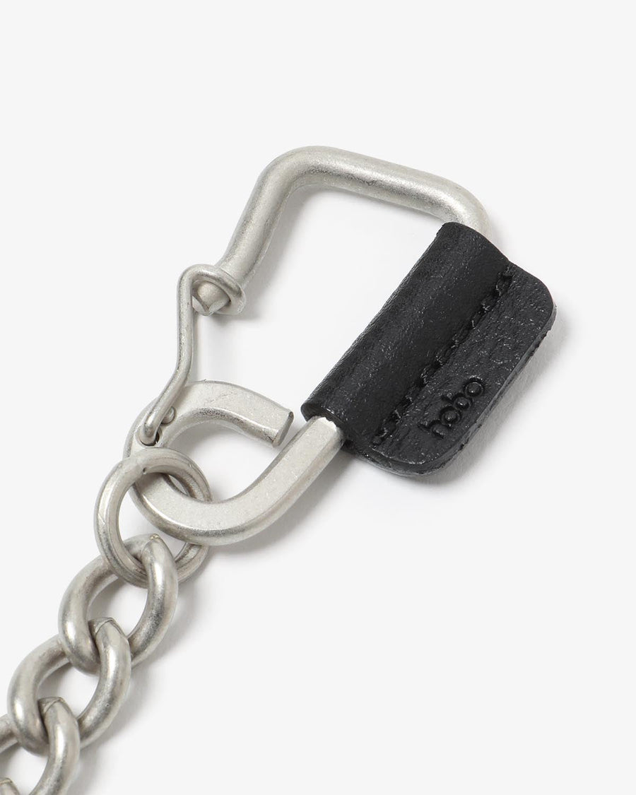 hobo CARABINER CHAIN KEY RING MATTE BRASS with SHRINK COW LEATHER