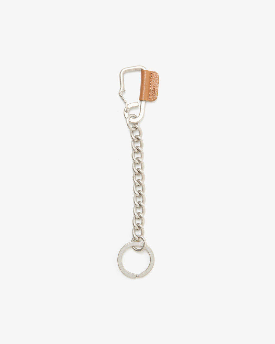 hobo CARABINER CHAIN KEY RING MATTE BRASS with SHRINK COW LEATHER
