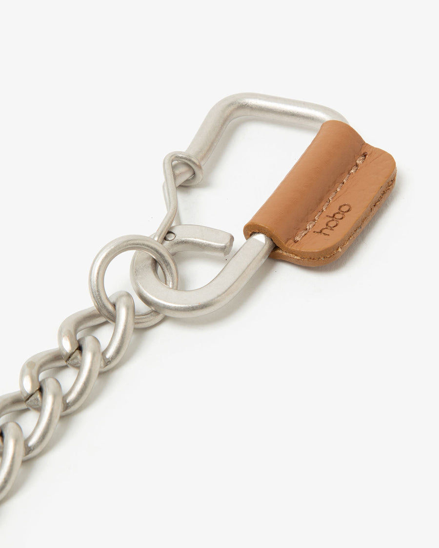 hobo CARABINER CHAIN KEY RING MATTE BRASS with SHRINK COW LEATHER