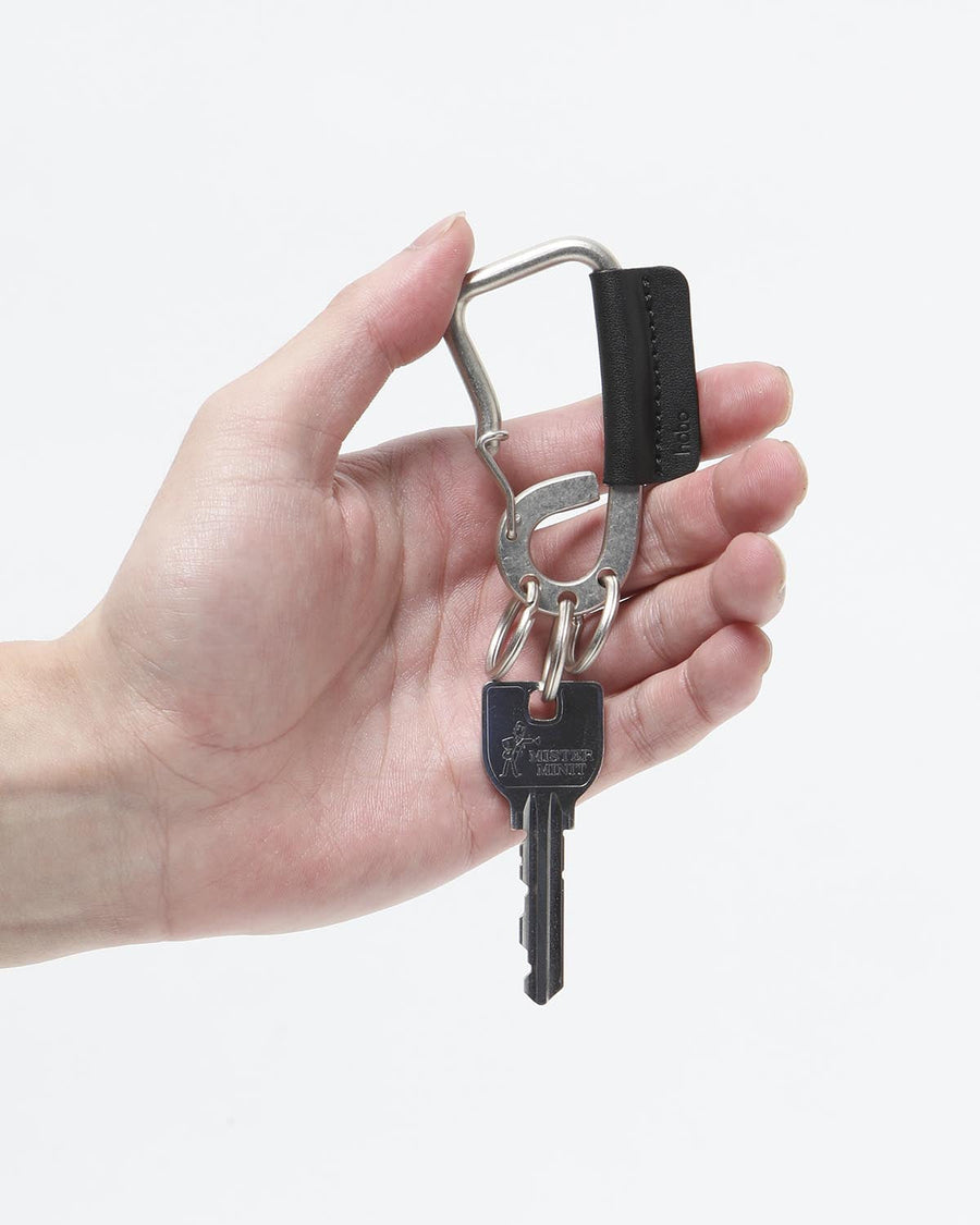 hobo CARABINER KEY RING L with COW LEATHER