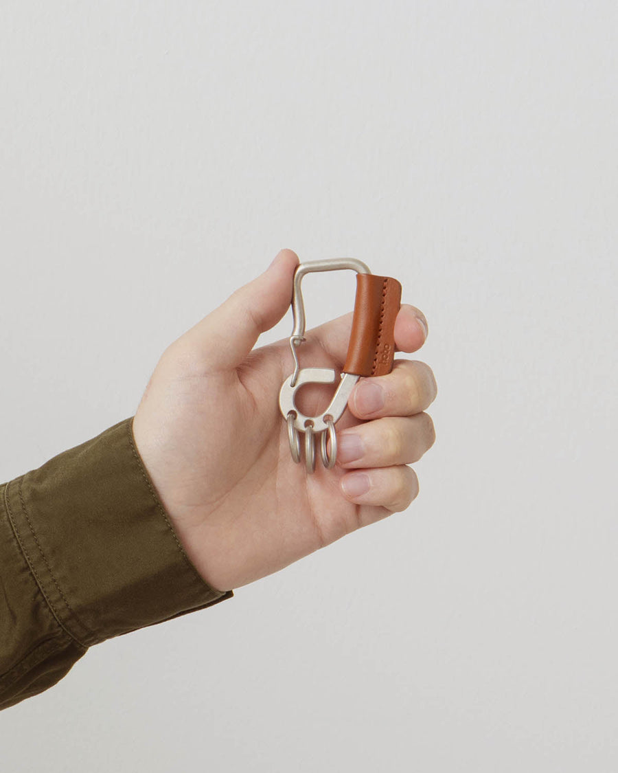 hobo CARABINER KEY RING L with COW LEATHER