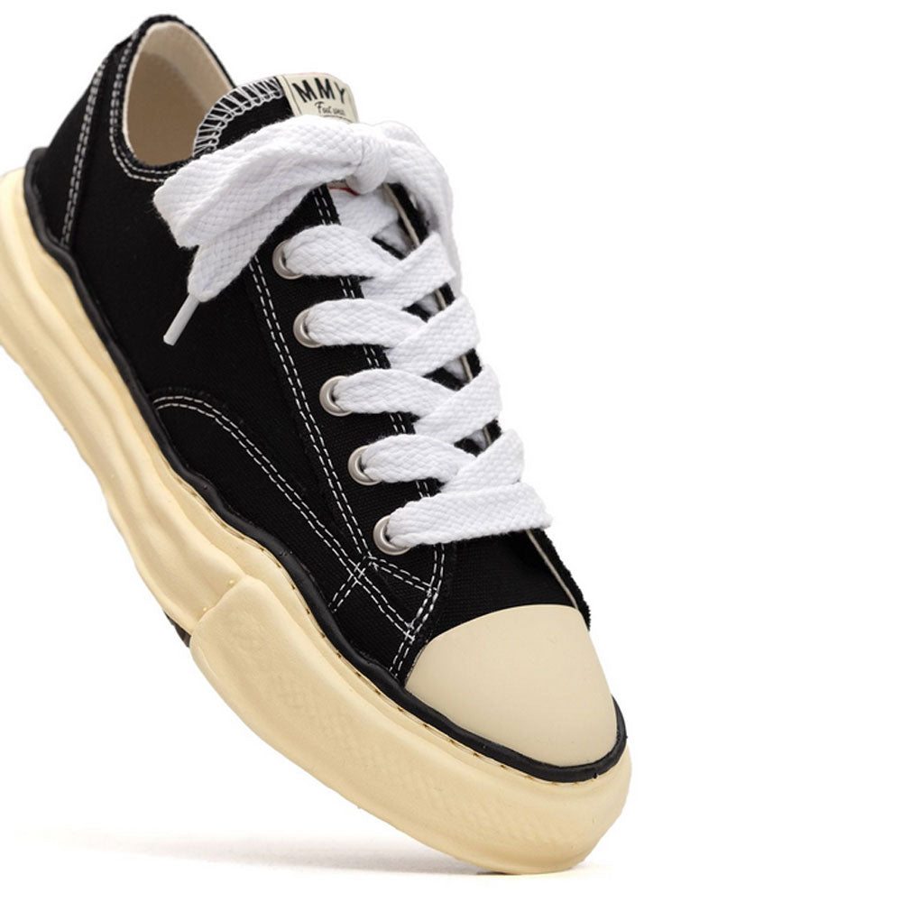 Maison MIHARA YASUHIRO PETERSON Low Vintage Sole Canvas Sneaker Black
