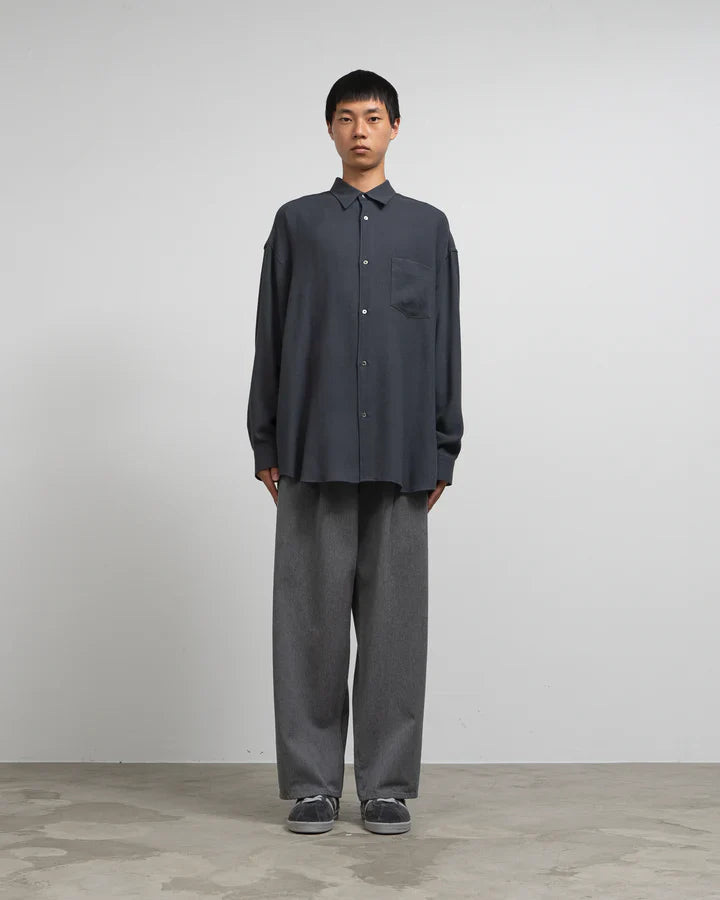 Graphpaper Viscose Wool Viyella Oversized Regular Collar Shirts