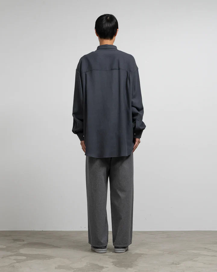 Graphpaper Viscose Wool Viyella Oversized Regular Collar Shirts
