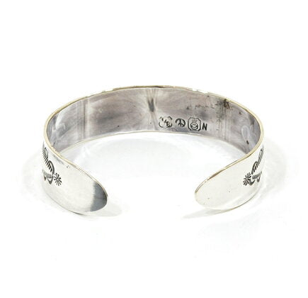 NORTH WORKS Stamped 900Silver Cuff Bracelet W-002