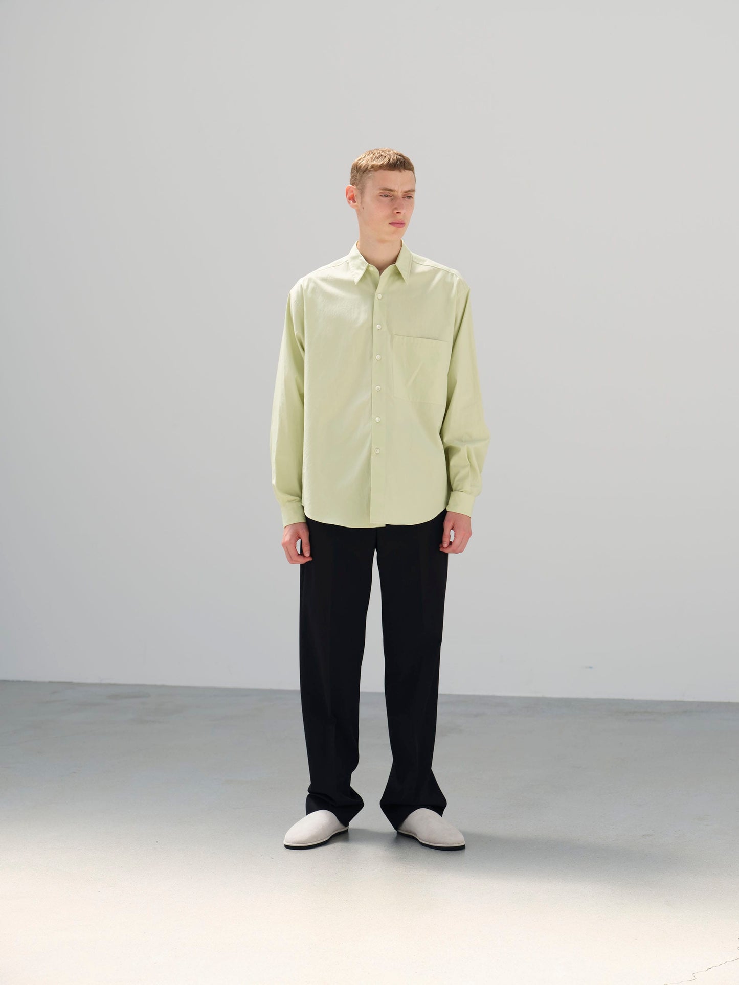 AURALEE WASHED FINX TWILL BIG SHIRT