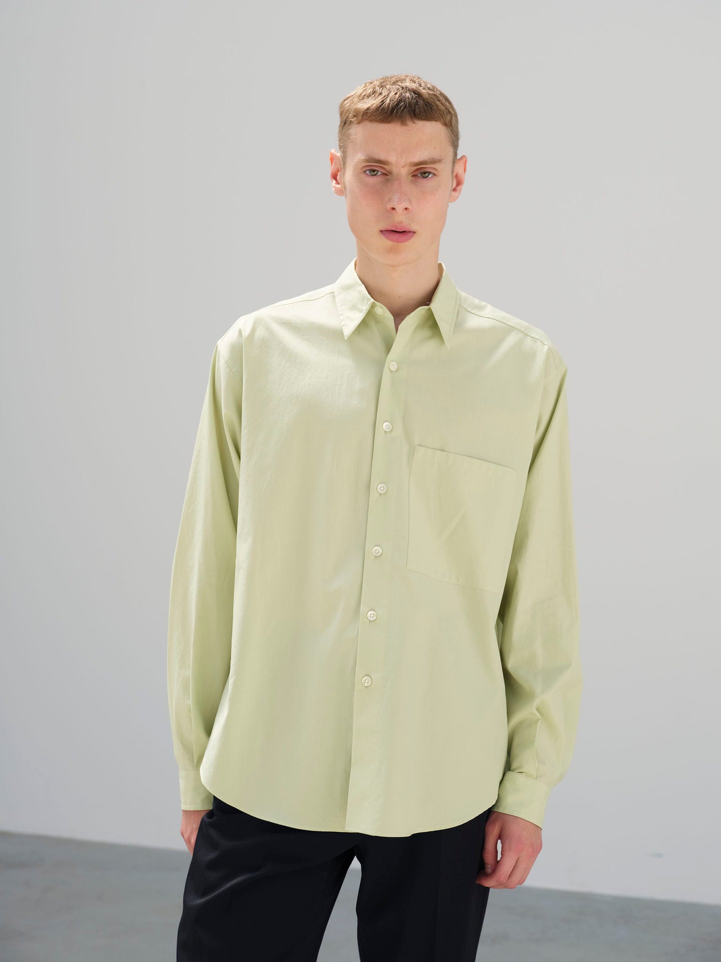 AURALEE WASHED FINX TWILL BIG SHIRT