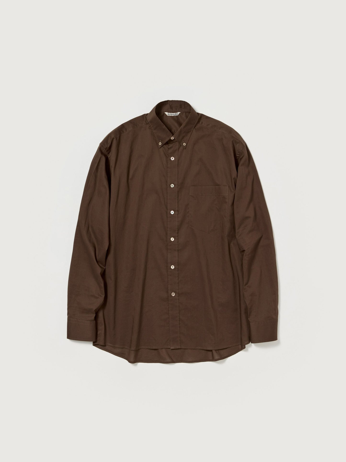 AURALEE WASHED FINX TYPEWRITER BUTTON DOWN SHIRT