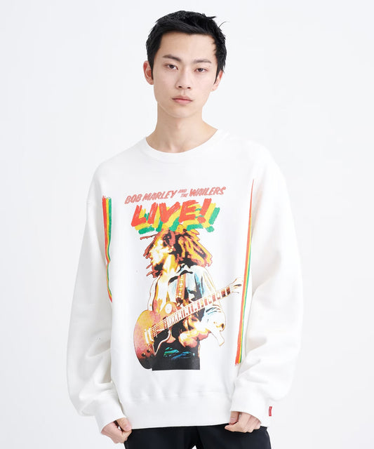WACKO MARIA BOB MARLEY MIDDLE WEIGHT CREW NECK SWEAT SHIRT