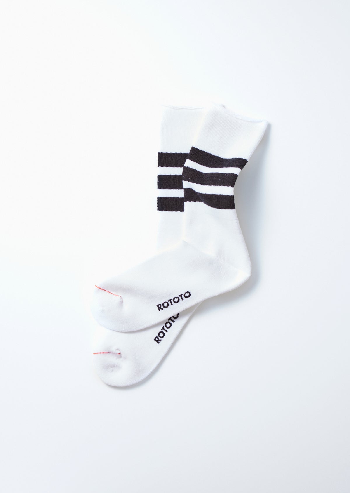 RoToTo FINE PILE STRIPED CREW SOCKS