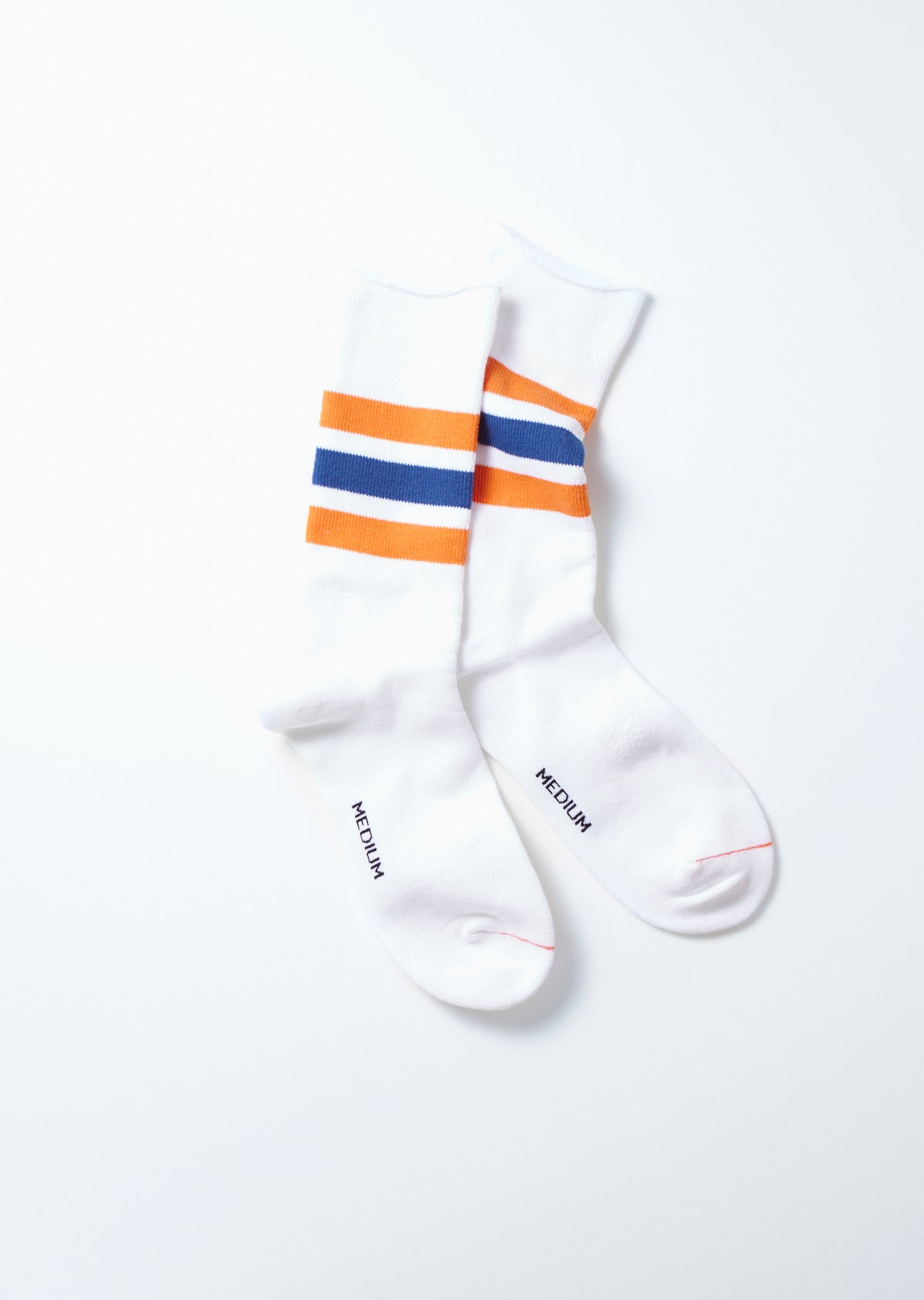 RoToTo FINE PILE STRIPED CREW SOCKS
