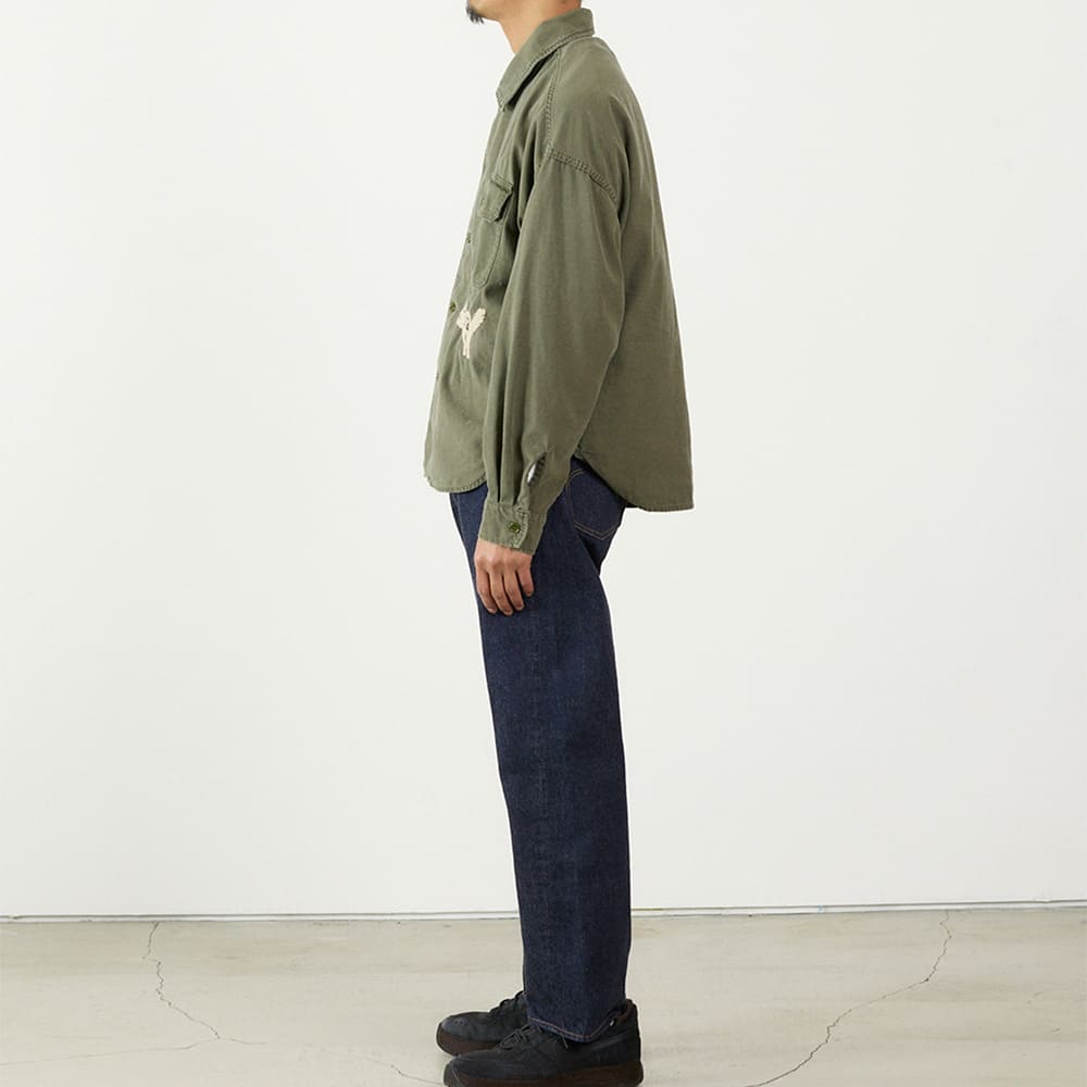 REMI RELIEF WIDE MILITARY SHIRT (embroidery: tiger)