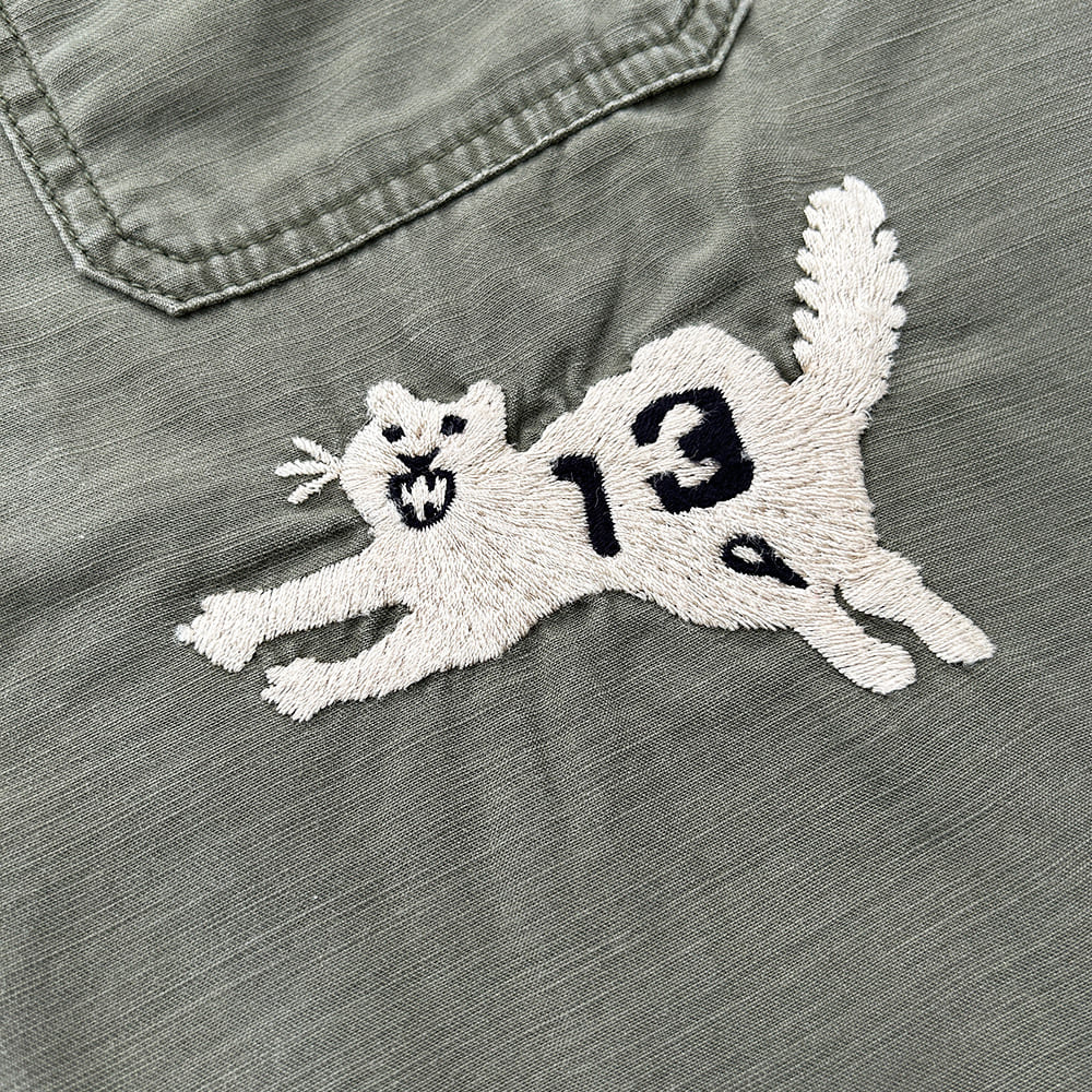 REMI RELIEF WIDE MILITARY SHIRT (embroidery: tiger)