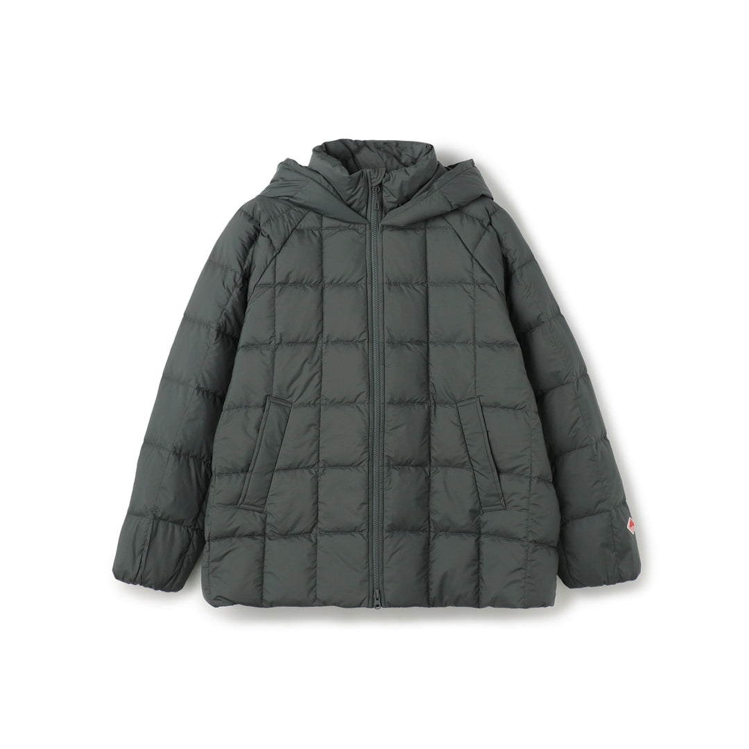 DANTON WOMEN'S NYLON TAFFETA SQUARE QUILTED DOWN JACKET